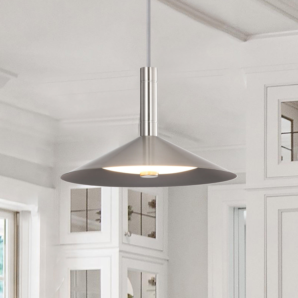 Corrine - 10 Inch LED Pendant - Brushed Nickel - 3K/4K/5K CCT Selectable