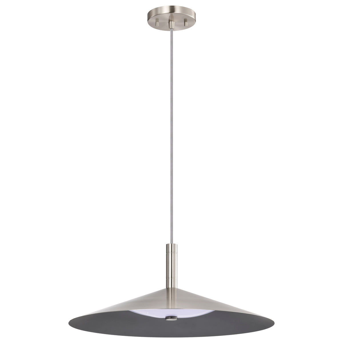 Corrine - 18 Inch LED Pendant - Brushed Nickel - 3K/4K/5K Selectable for ceiling fixtures and commercial spaces