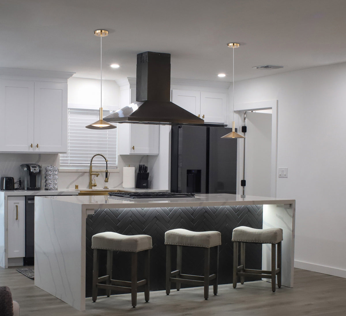 Corrine - 10 Inch LED Pendant - Burnished Brass - 3K/4K/5K CCT Selectable
