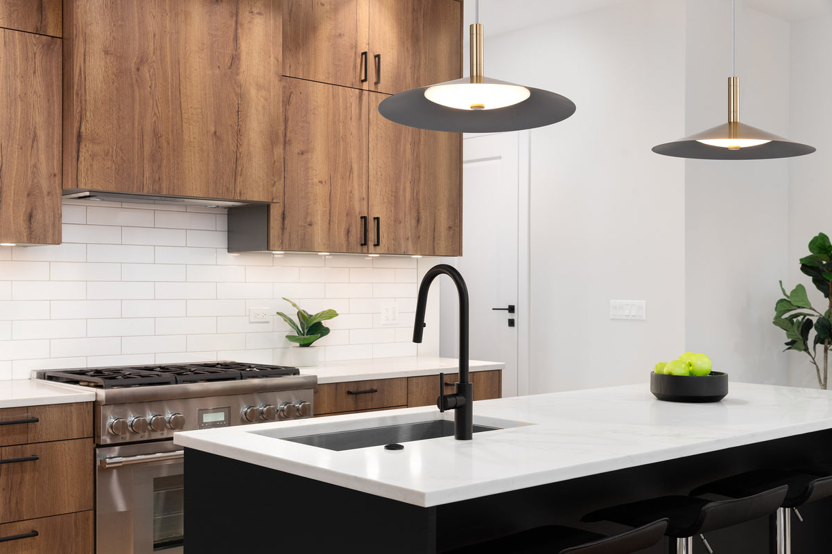 Corrine - 14 Inch LED Pendant - Burnished Brass - 3K/4K/5K CCT Selectable