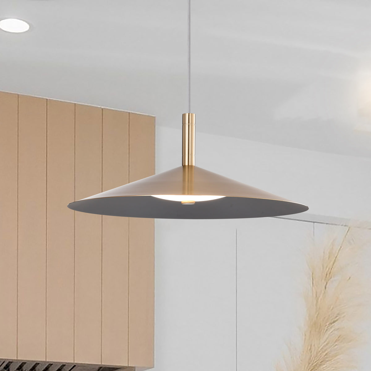 Corrine - 18 Inch LED Pendant - Burnished Brass - 3K/4K/5K CCT Selectable