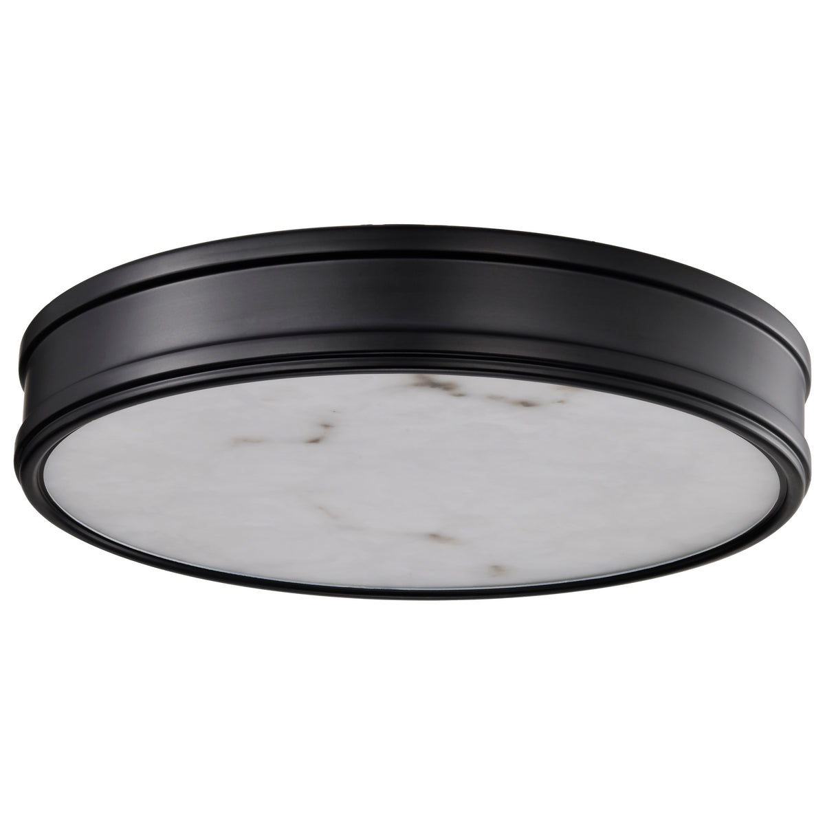 Kendall - 14 Inch LED Flush Mount - Matte Black with Alabaster Glass lighting product