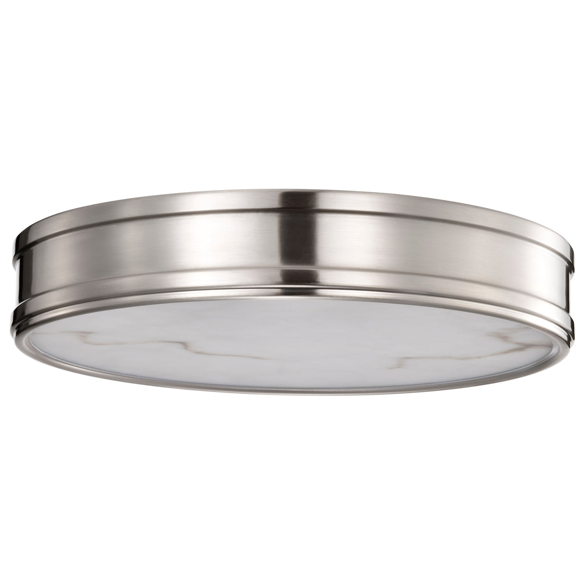Kendall - 14 Inch LED Flush Mount - Brushed Nickel with Alabaster Glass