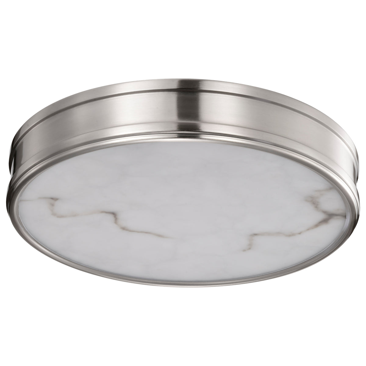 Kendall - 14 Inch LED Flush Mount - Brushed Nickel with Alabaster Glass