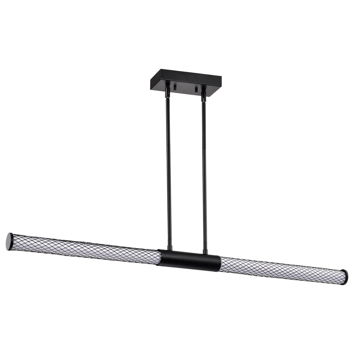 Kingsport - 44 Inch LED Island Pendant - Matte Black - Acrylic Lens