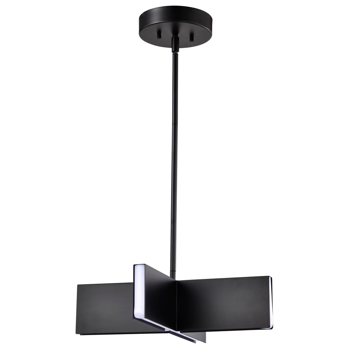 Blaine - 16 Inch LED Pendant - Matte Black - Acrylic Lens bulb or fixture view