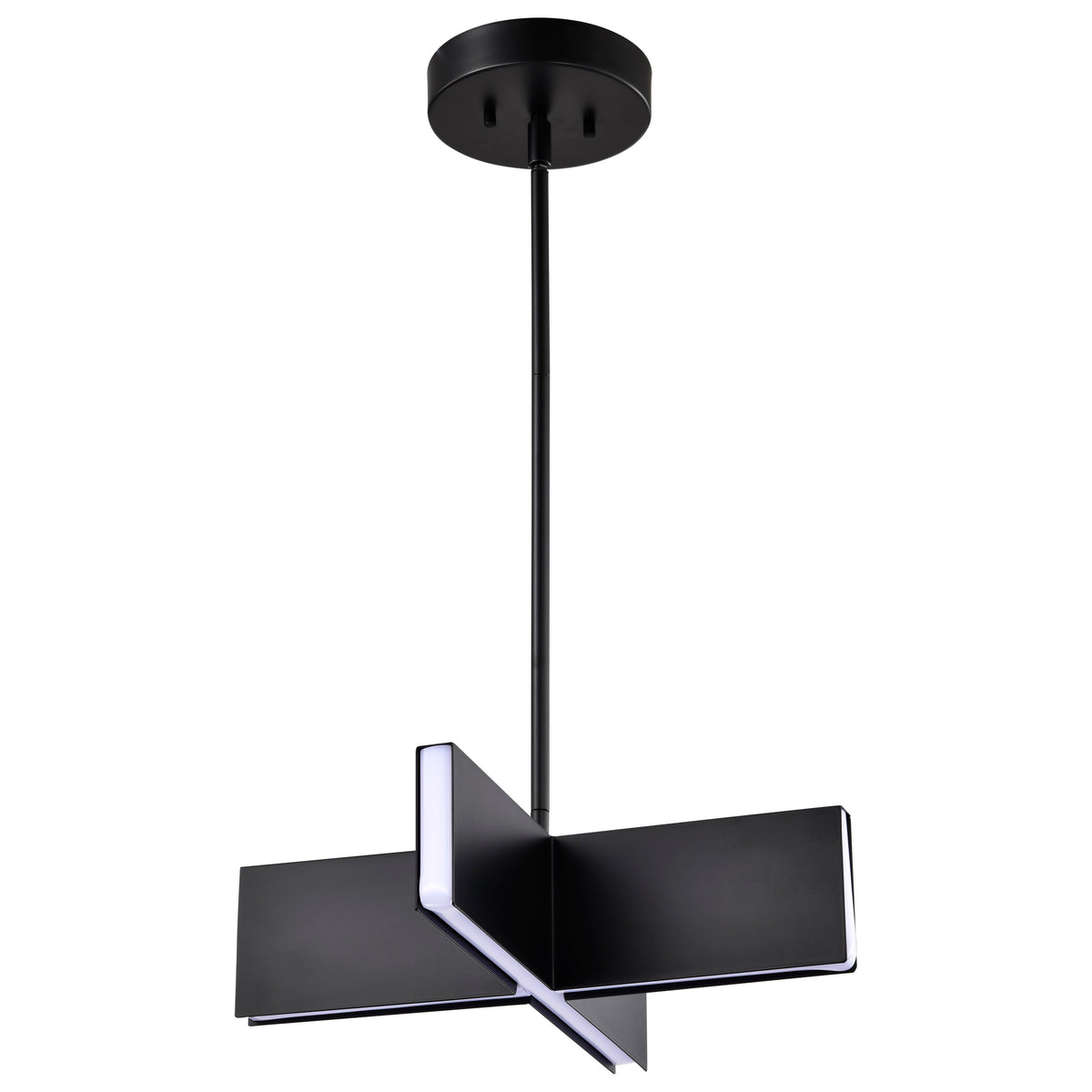 Blaine - 16 Inch LED Pendant - Matte Black - Acrylic Lens