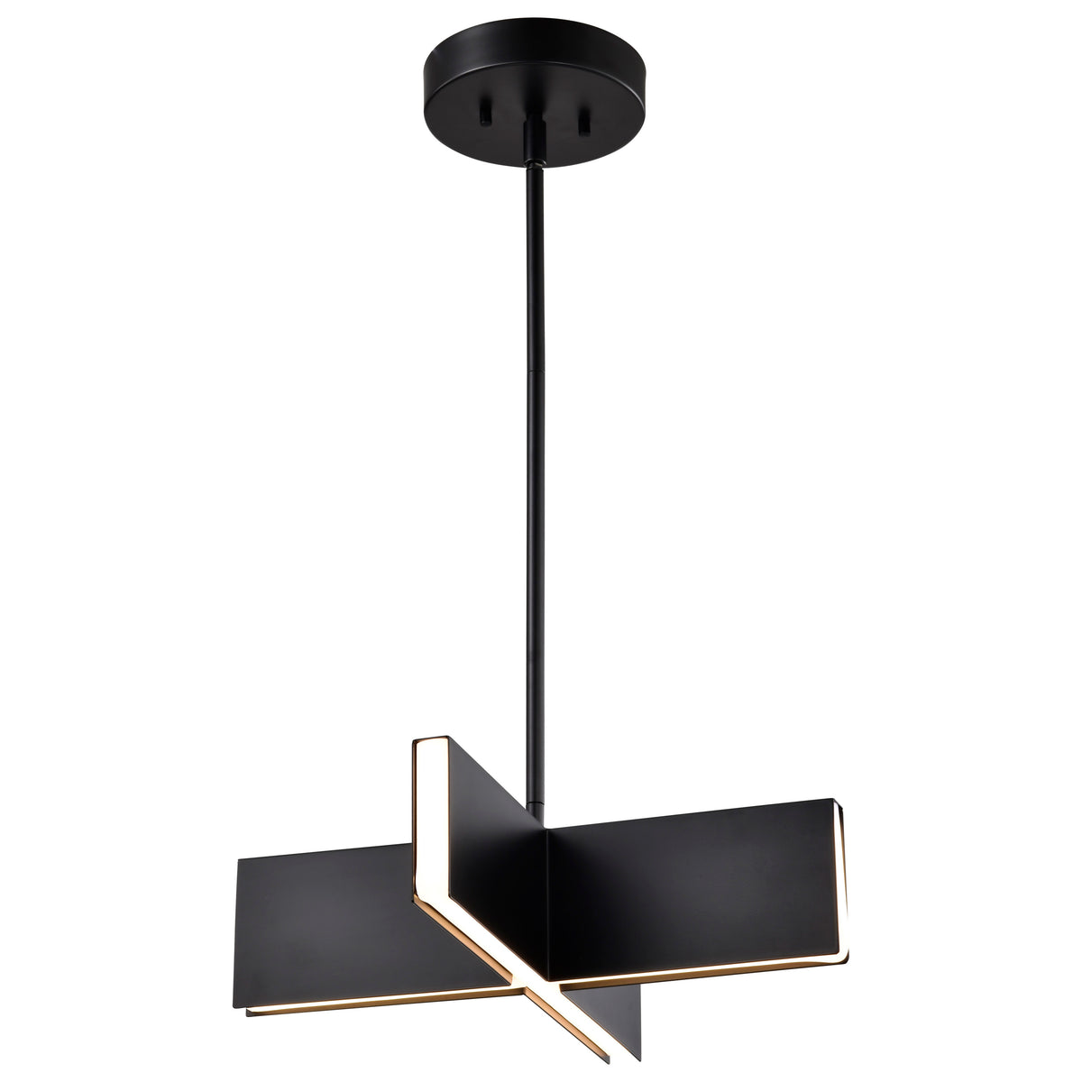 Blaine - 16 Inch LED Pendant - Matte Black - Acrylic Lens