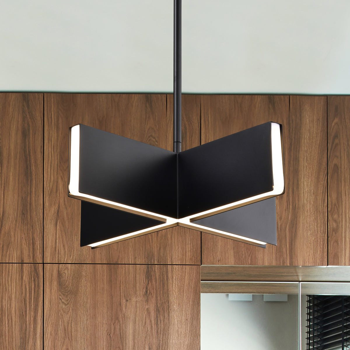 Blaine - 16 Inch LED Pendant - Matte Black - Acrylic Lens