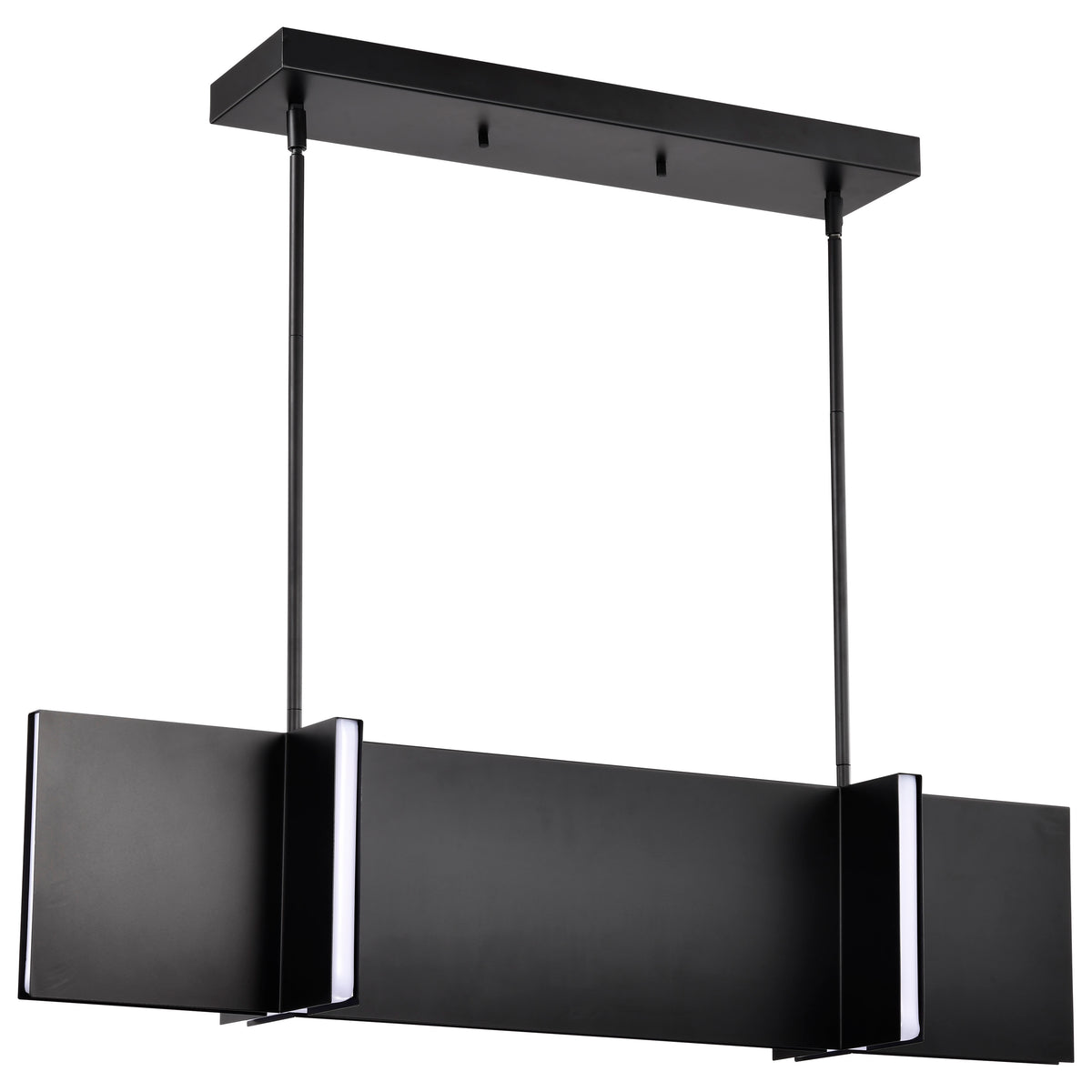 Blaine - 38 Inch LED Island Pendant - Matte Black - Acrylic Lens bulb or fixture view