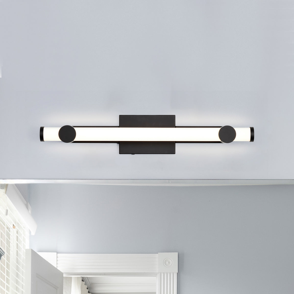 Bowman - 24 Inch LED Vanity - Matte Black - Acrylic Lens
