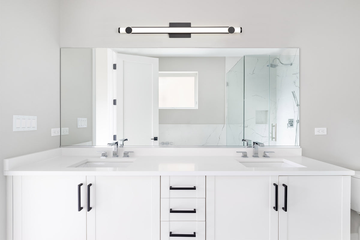 Bowman - 36 Inch LED Vanity - Matte Black - Acrylic Lens
