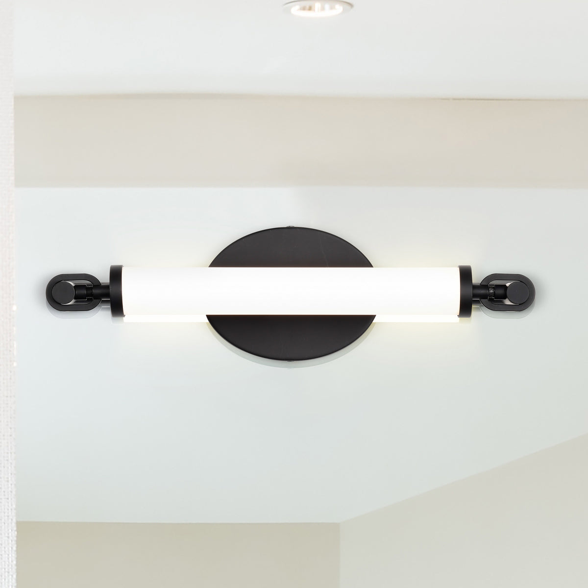 Edgeworth - 16 Inch LED Vanity - Matte Black - Acrylic Lens