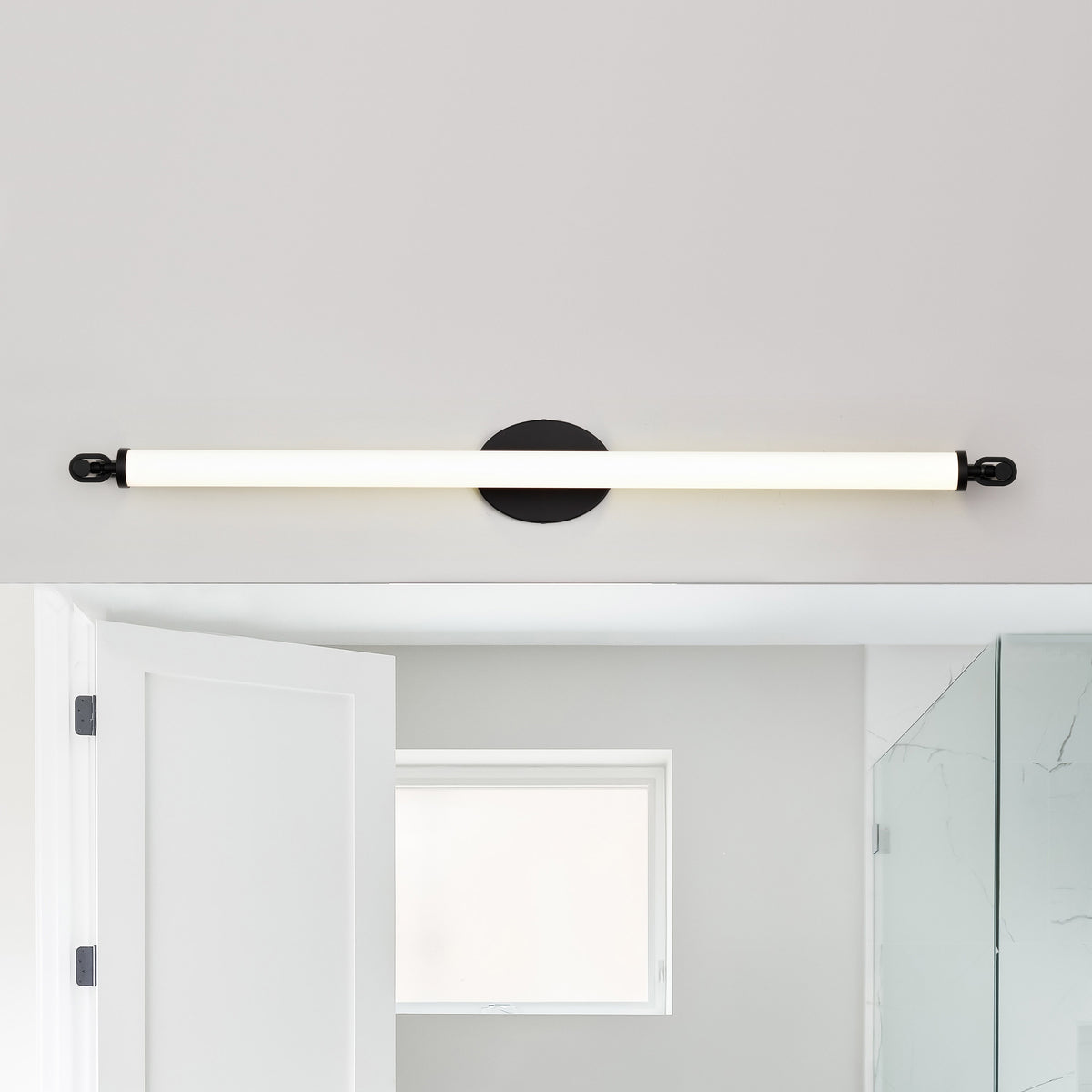 Edgeworth - 40 Inch LED Vanity - Matte Black - Acrylic Lens