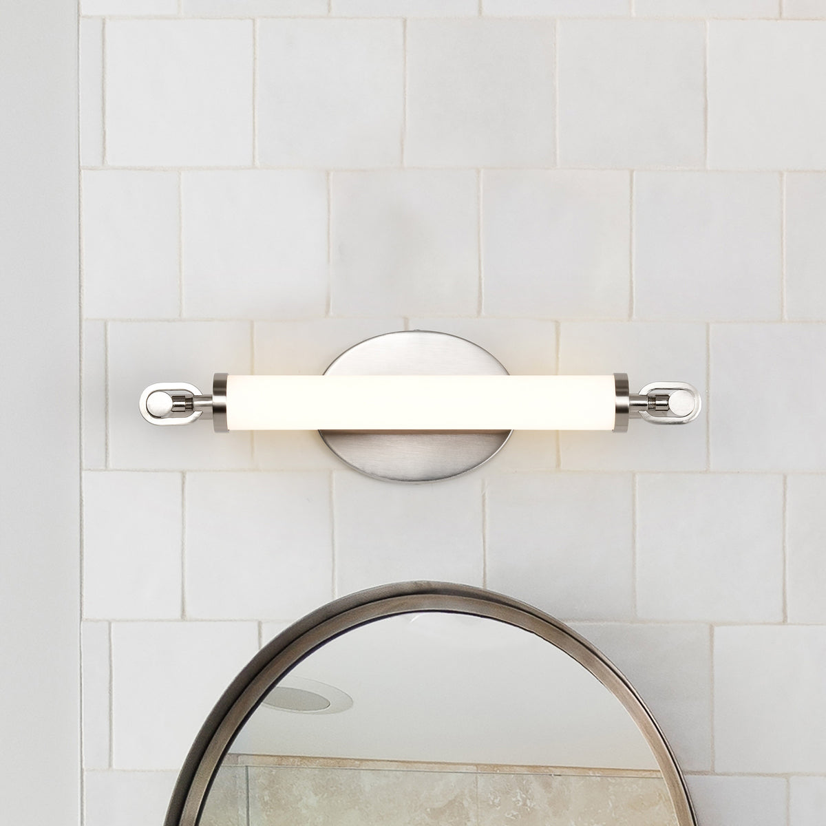 Edgeworth - 16 Inch LED Vanity - Brushed Nickel - Acrylic Lens