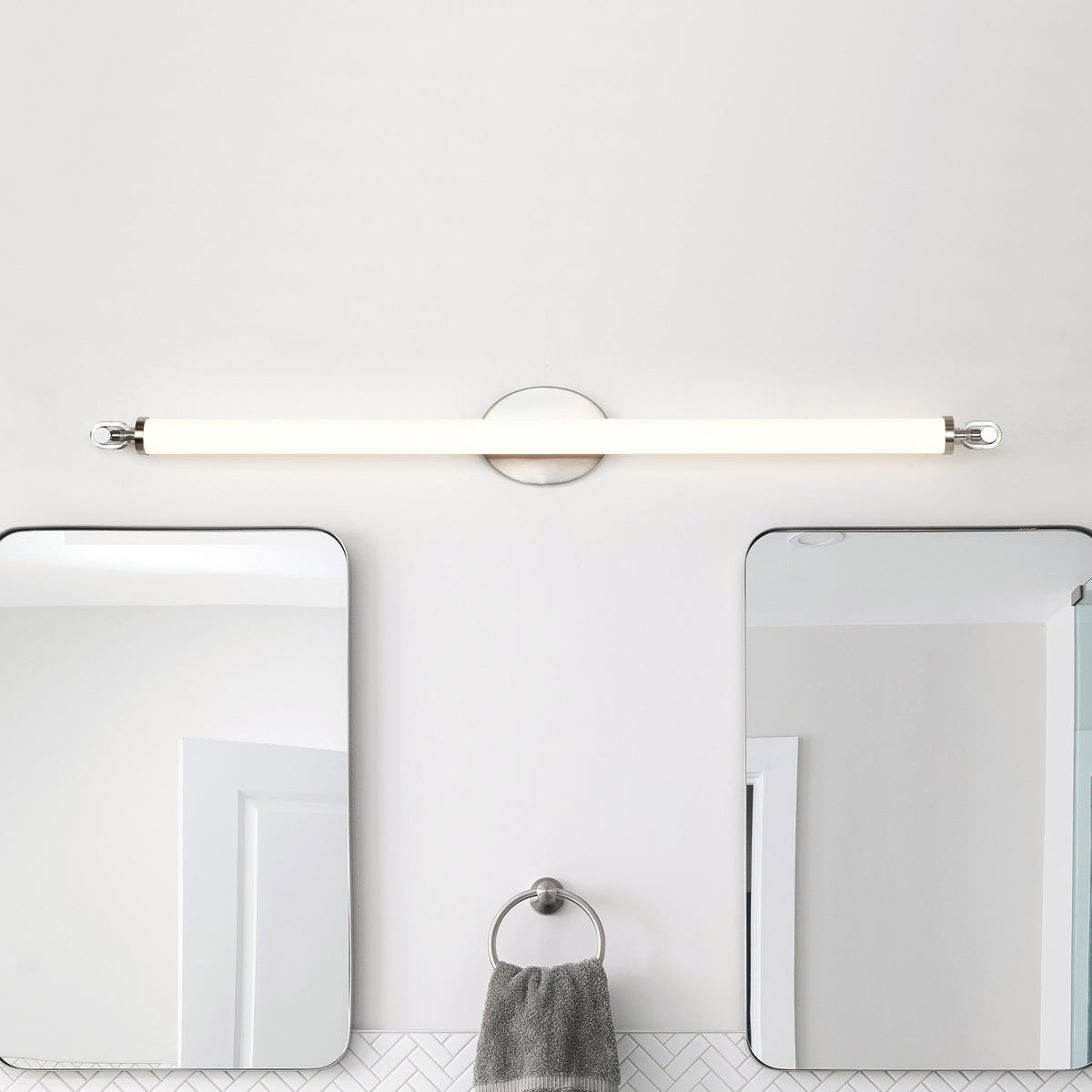 Edgeworth - 40 Inch LED Vanity - Brushed Nickel - Acrylic Lens