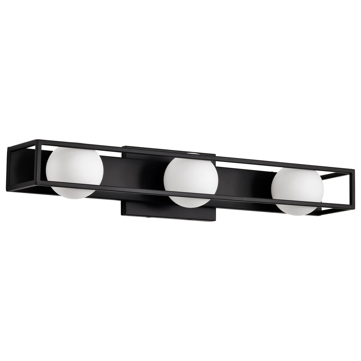 Jenkins - 24 Inch 3 Light LED Vanity - Matte Black with Frosted Glass for commercial spaces and hospitality spaces