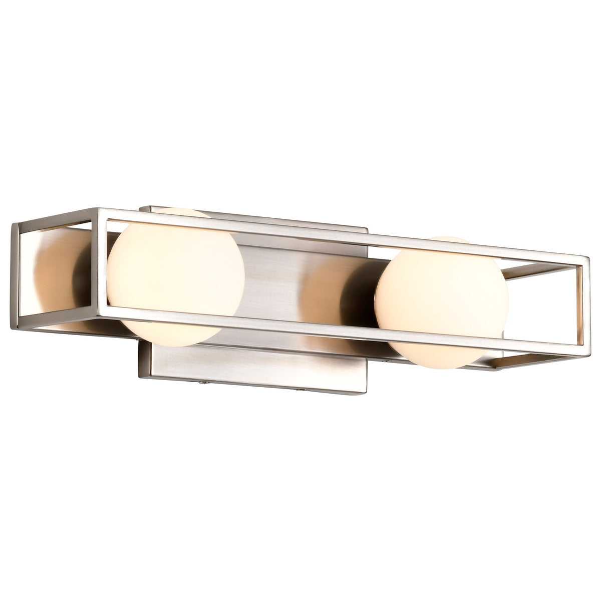 Jenkins - 16 Inch 2 Light LED Vanity - Brushed Nickel with Frosted Glass