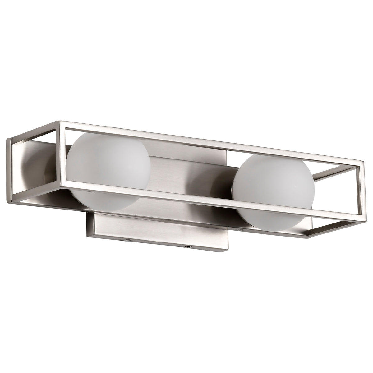 Jenkins - 16 Inch 2 Light LED Vanity - Brushed Nickel with Frosted Glass