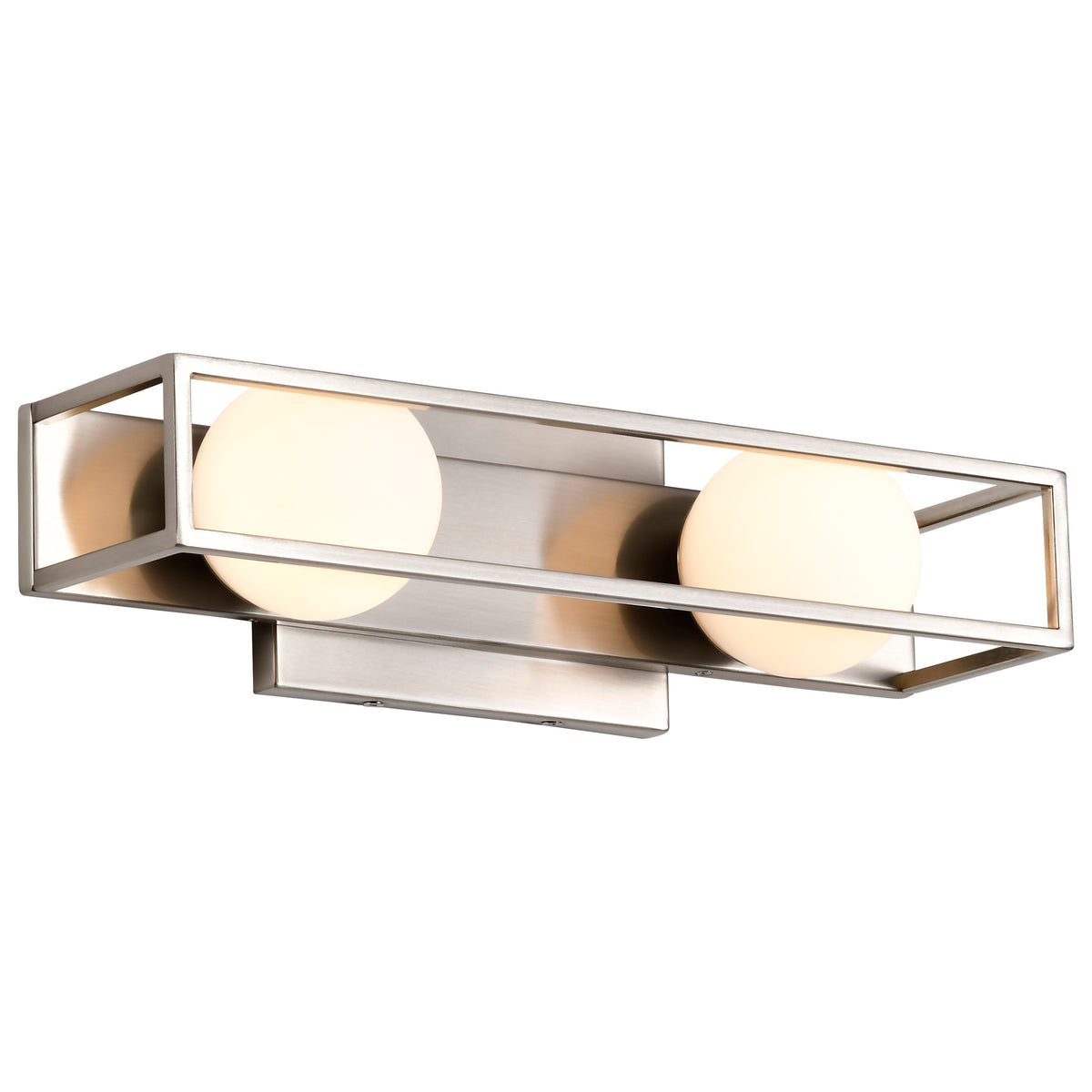 Jenkins - 16 Inch 2 Light LED Vanity - Brushed Nickel with Frosted Glass