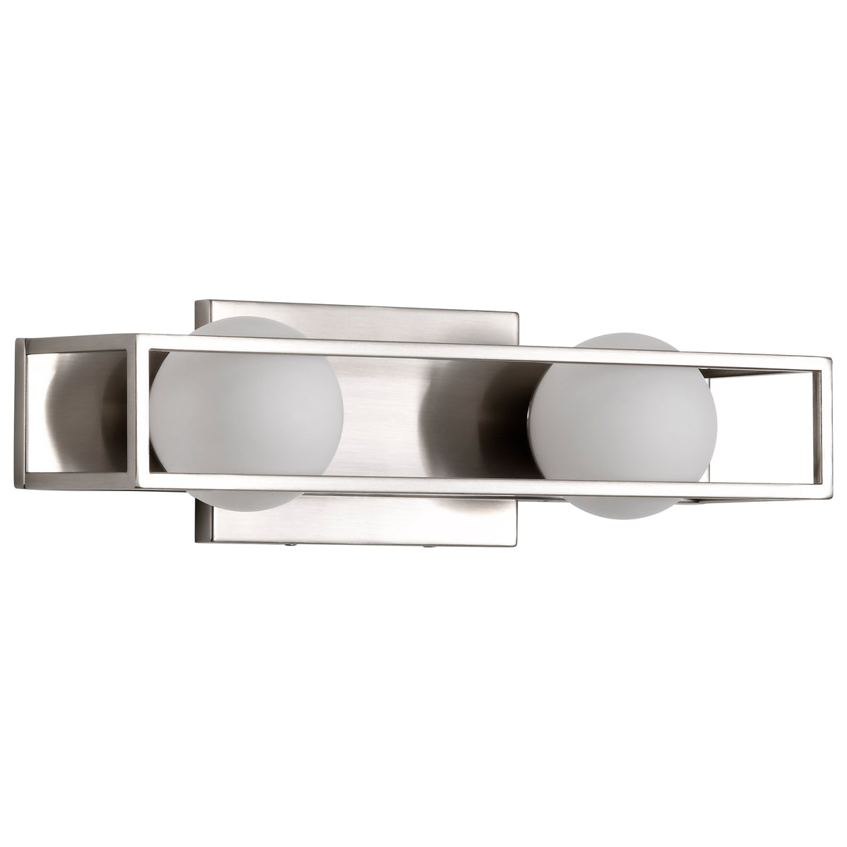 Jenkins - 16 Inch 2 Light LED Vanity - Brushed Nickel with Frosted Glass