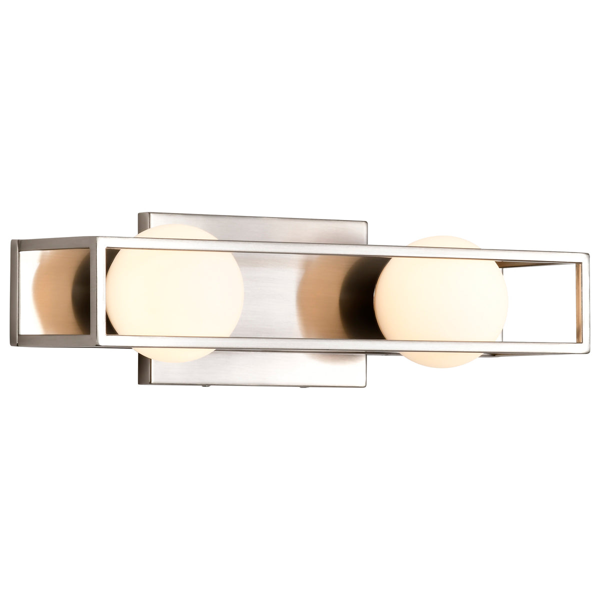 Jenkins - 16 Inch 2 Light LED Vanity - Brushed Nickel with Frosted Glass