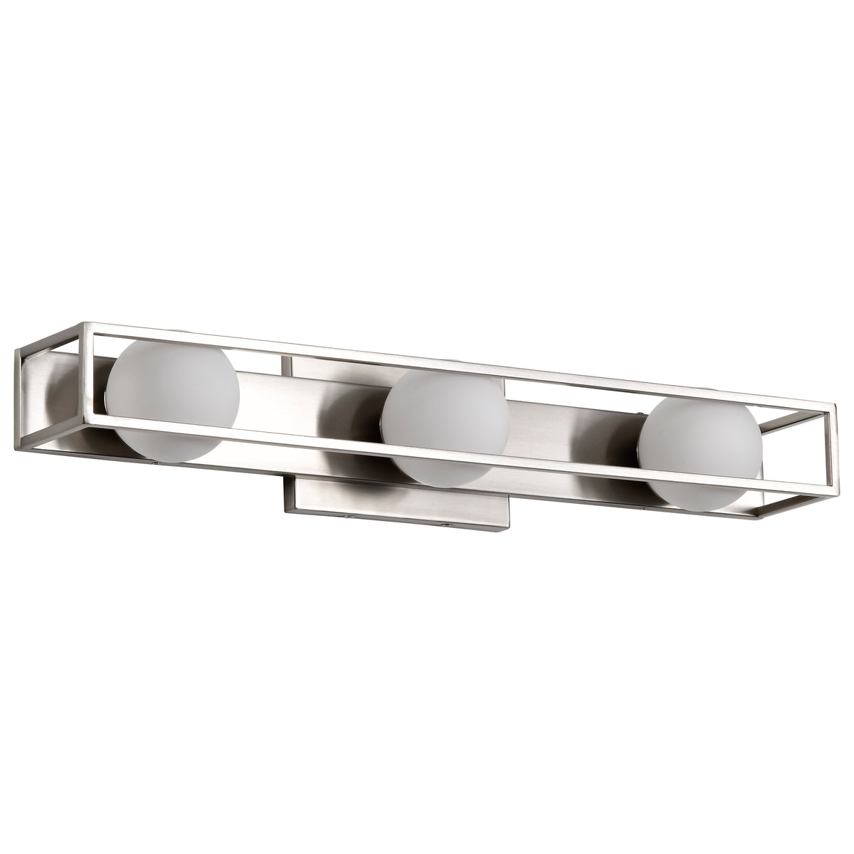 Jenkins - 24 Inch 3 Light LED Vanity - Brushed Nickel with Frosted Glass
