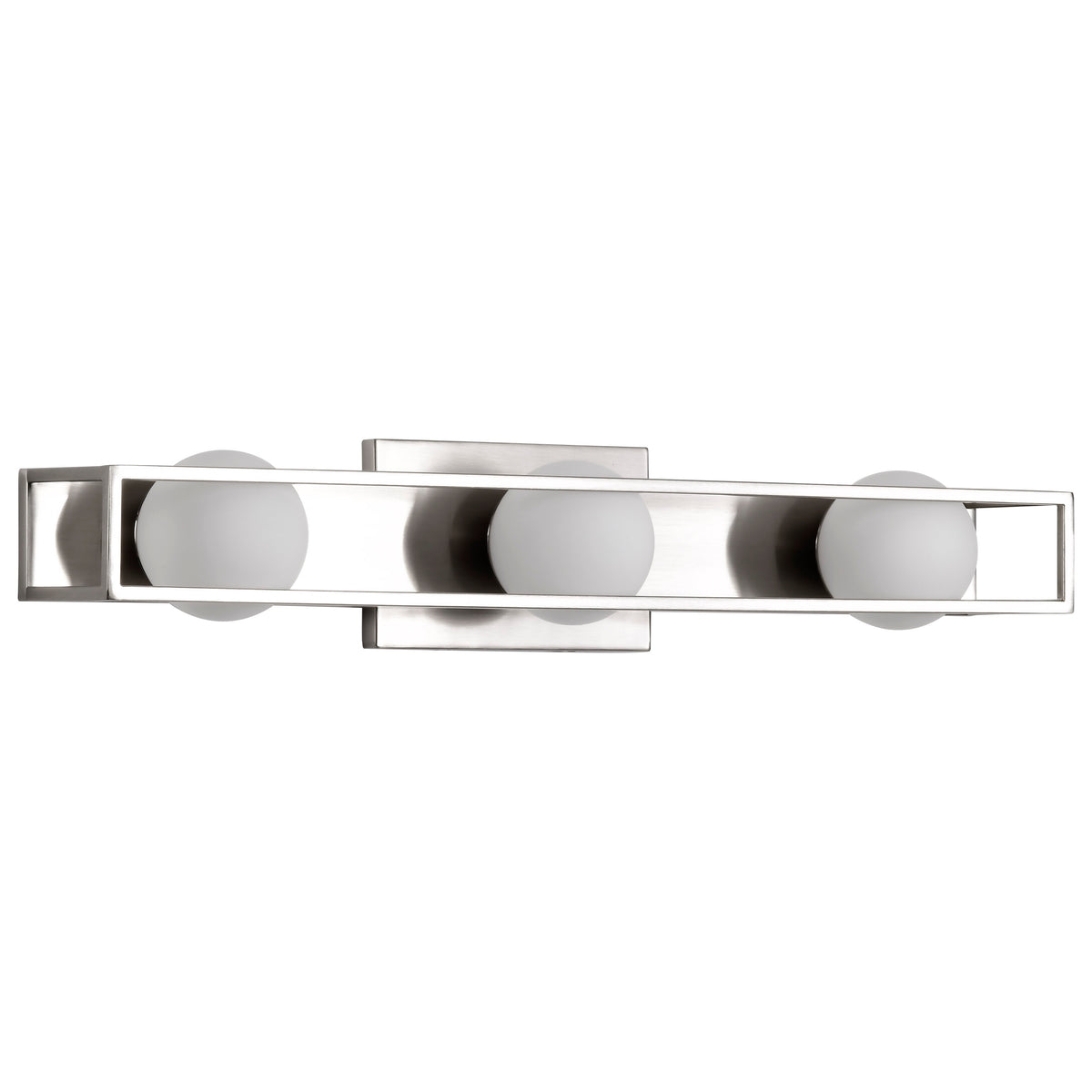 Jenkins - 24 Inch 3 Light LED Vanity - Brushed Nickel with Frosted Glass