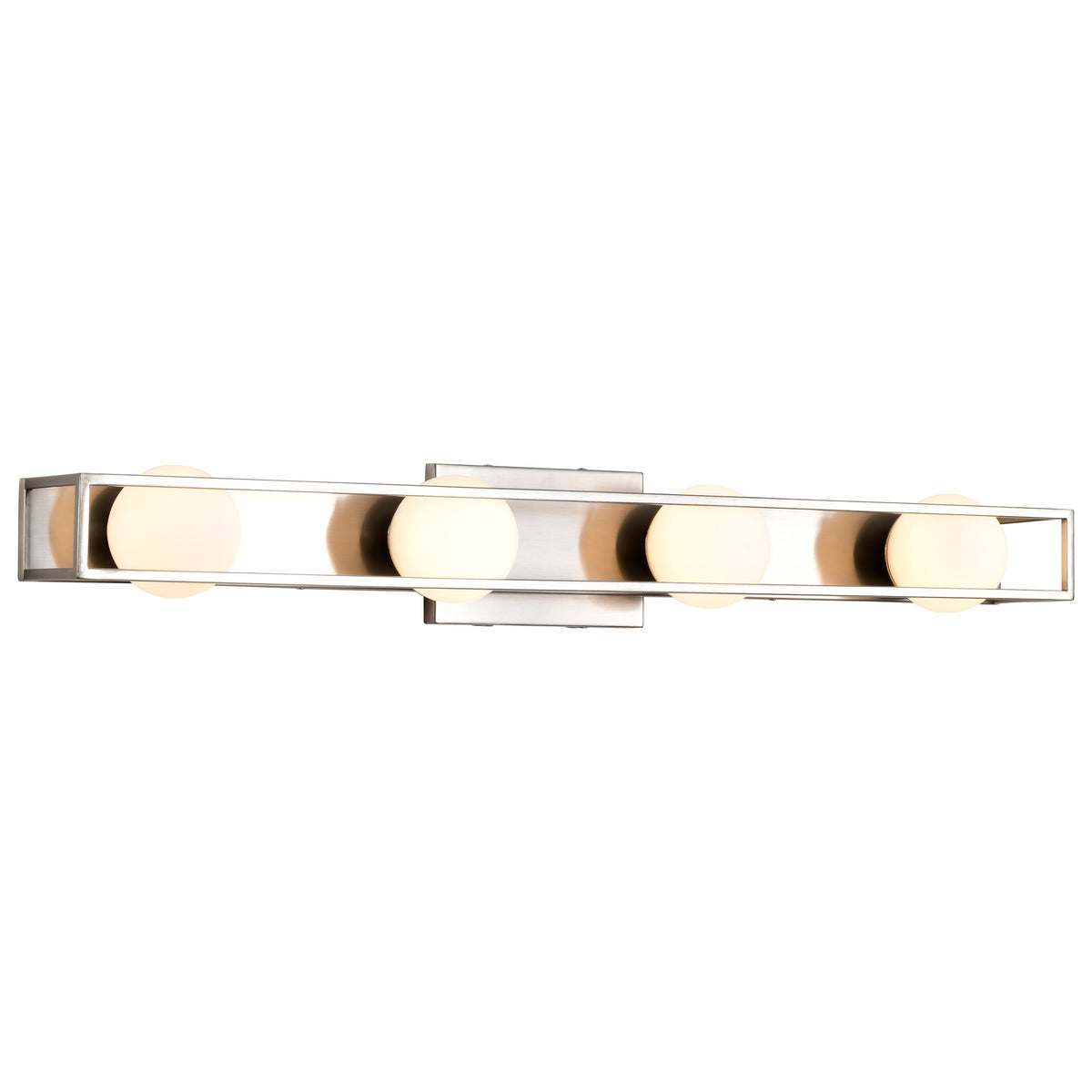 Jenkins - 32 Inch 4 Light LED Vanity - Brushed Nickel with Frosted Glass