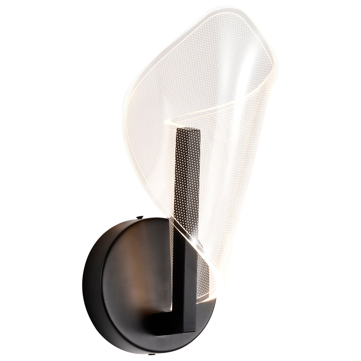 Sedona - 13 Inch LED Sconce - Matte Black - Silk Screened Acrylic Lens