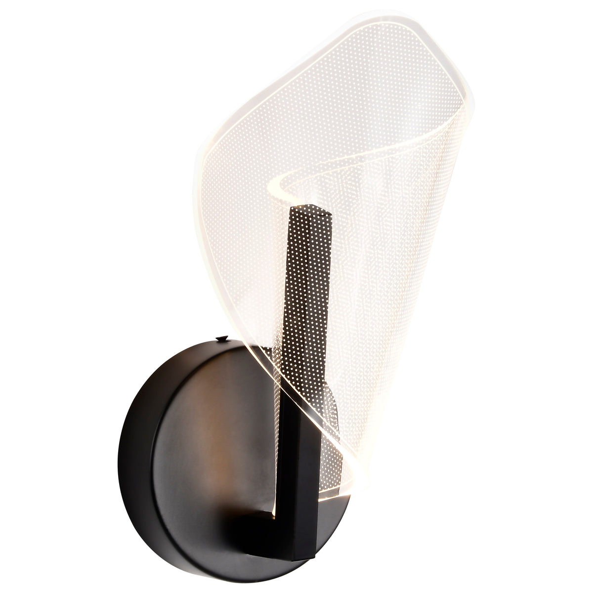 Sedona - 13 Inch LED Sconce - Matte Black - Silk Screened Acrylic Lens