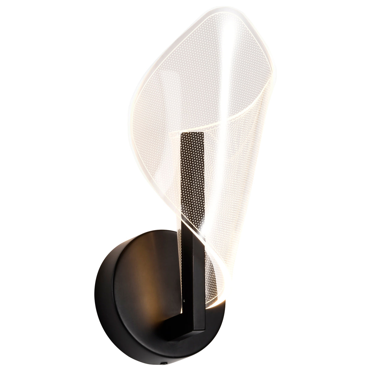 Sedona - 13 Inch LED Sconce - Matte Black - Silk Screened Acrylic Lens