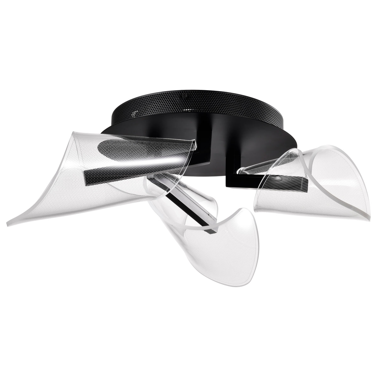 Sedona - 22 Inch LED Flush Mount - Matte Black - Silk Screened Acrylic Lens