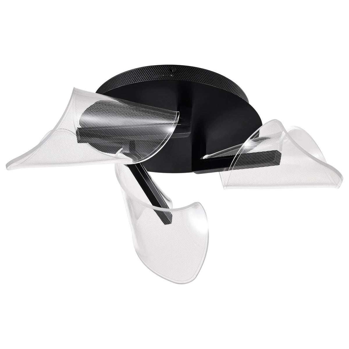 Sedona - 22 Inch LED Flush Mount - Matte Black - Silk Screened Acrylic Lens