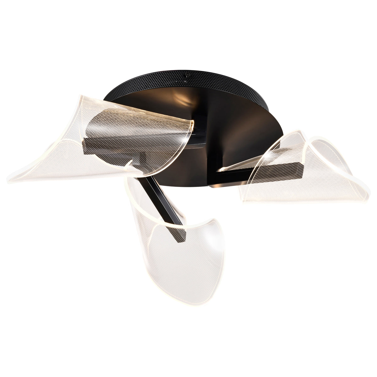 Sedona - 22 Inch LED Flush Mount - Matte Black - Silk Screened Acrylic Lens