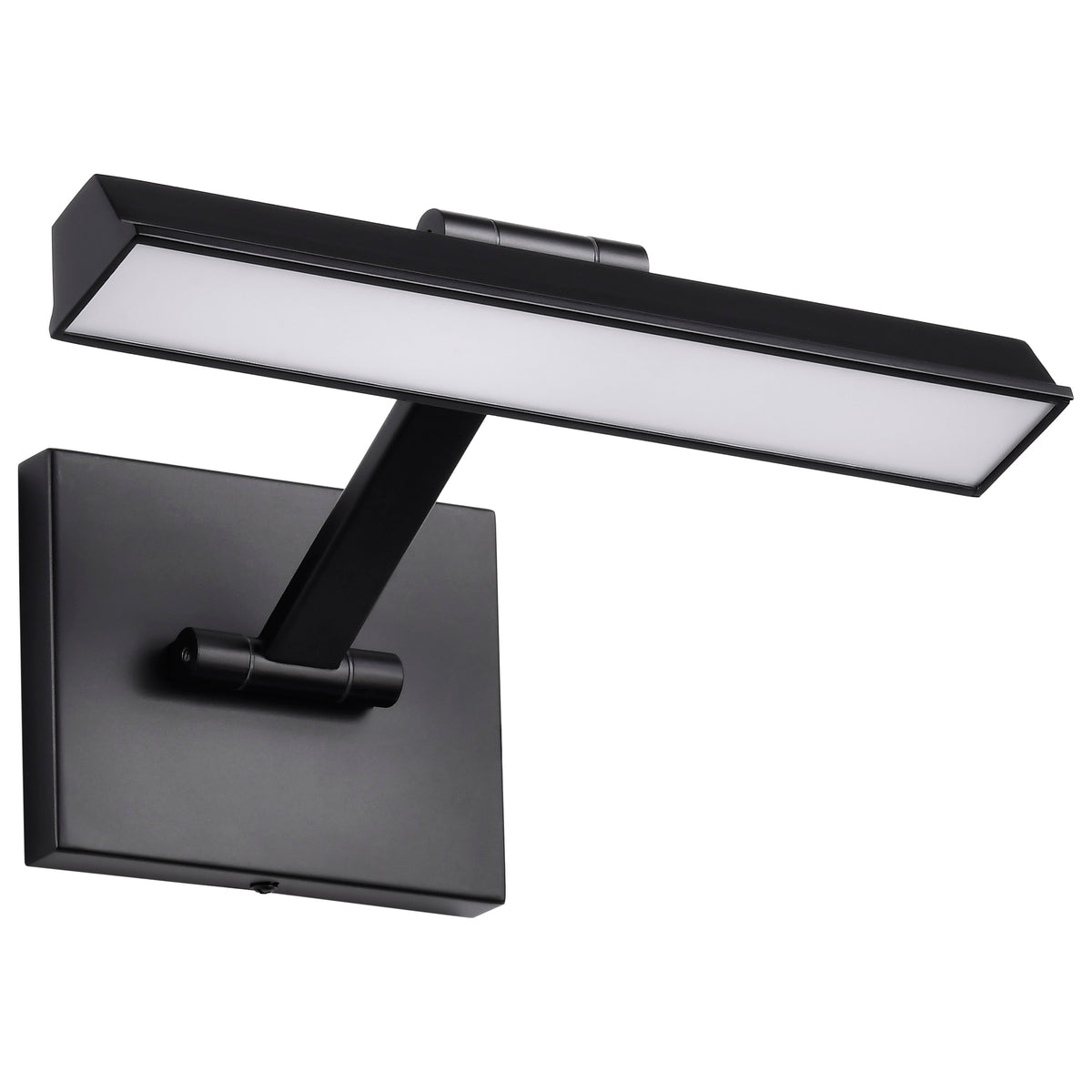 Hazel - 1 Foot LED Picture Light - 3 Selectable - Black Finish - Acrylic Lens bulb or fixture view