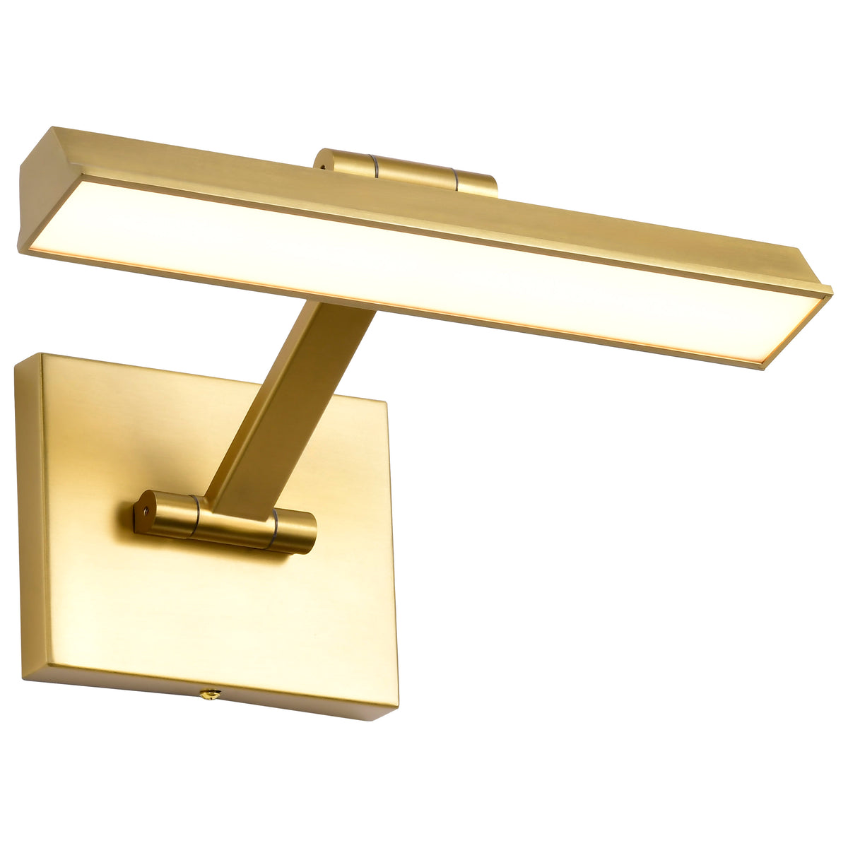 Hazel - 1 Foot LED Picture Light - 3 CCT Selectable - Vintage Brass Finish - Acrylic Lens