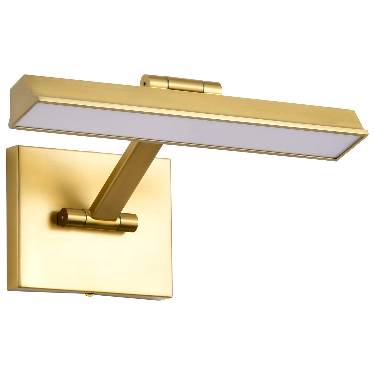 Hazel - 1 Foot LED Picture Light - 3 CCT Selectable - Vintage Brass Finish - Acrylic Lens