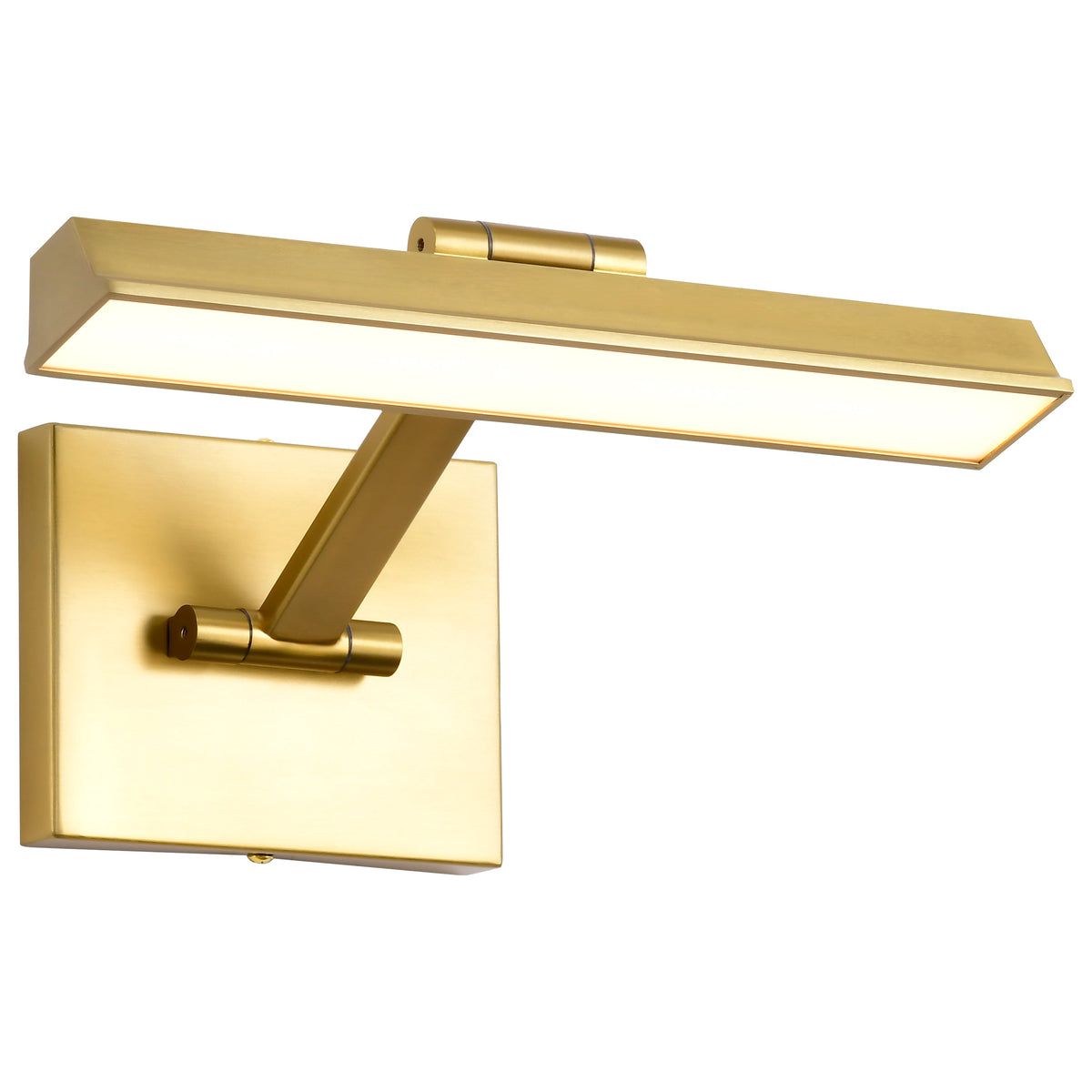 Hazel - 1 Foot LED Picture Light - 3 CCT Selectable - Vintage Brass Finish - Acrylic Lens