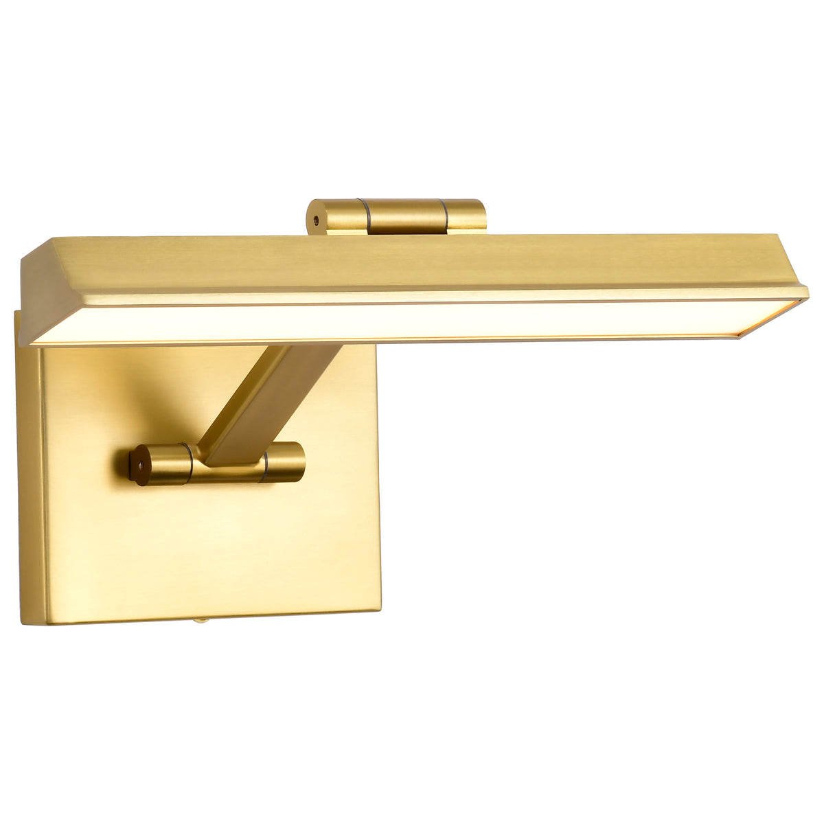 Hazel - 1 Foot LED Picture Light - 3 CCT Selectable - Vintage Brass Finish - Acrylic Lens