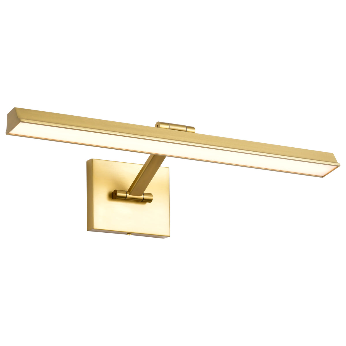 Hazel - 2 Foot LED Picture Light - 3 CCT Selectable - Vintage Brass Finish - Acrylic Lens