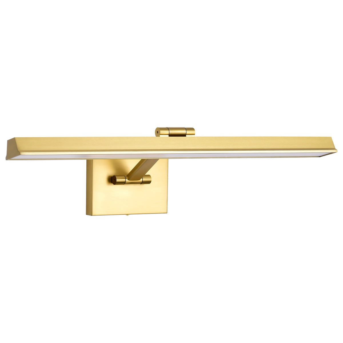 Hazel - 2 Foot LED Picture Light - 3 CCT Selectable - Vintage Brass Finish - Acrylic Lens