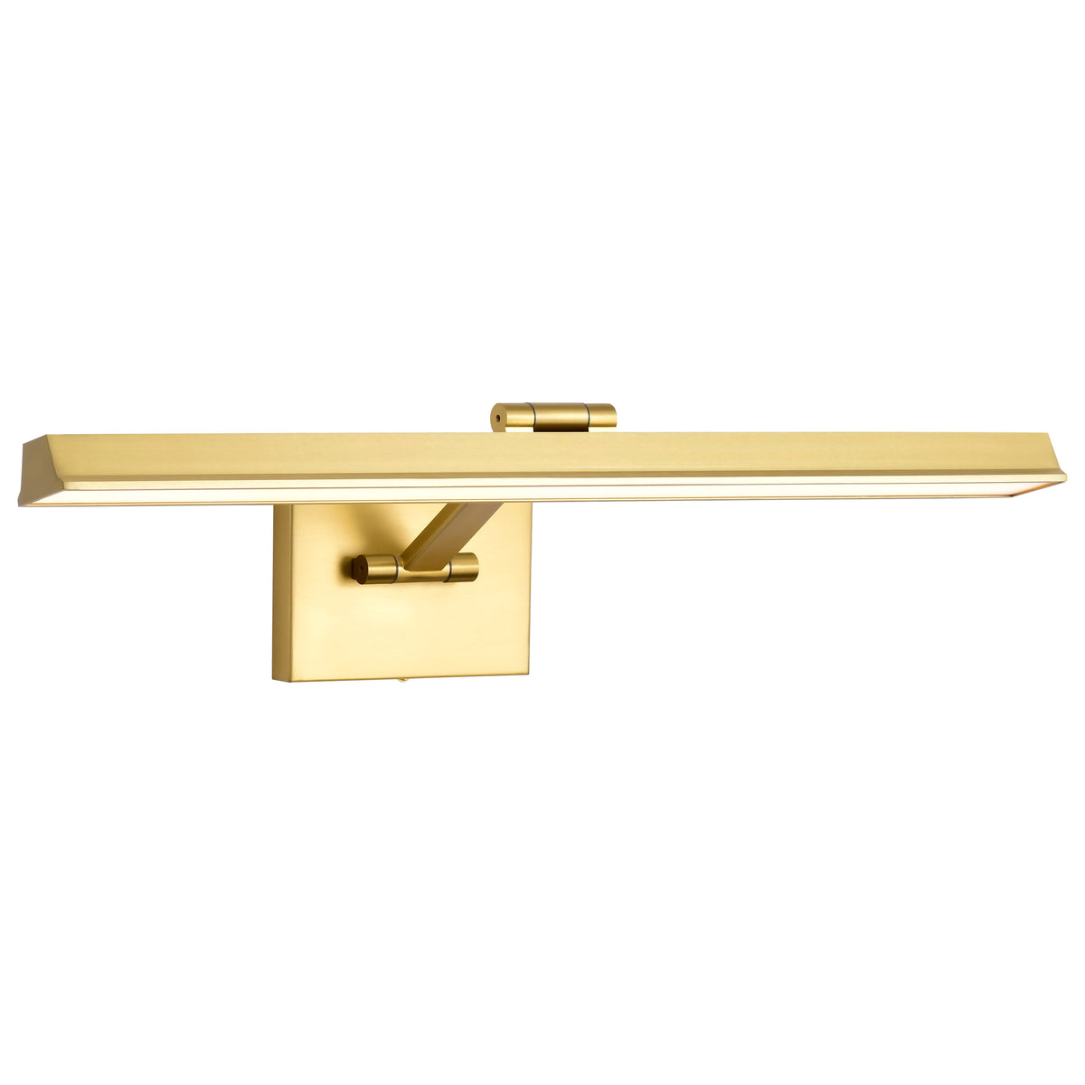 Hazel - 2 Foot LED Picture Light - 3 CCT Selectable - Vintage Brass Finish - Acrylic Lens