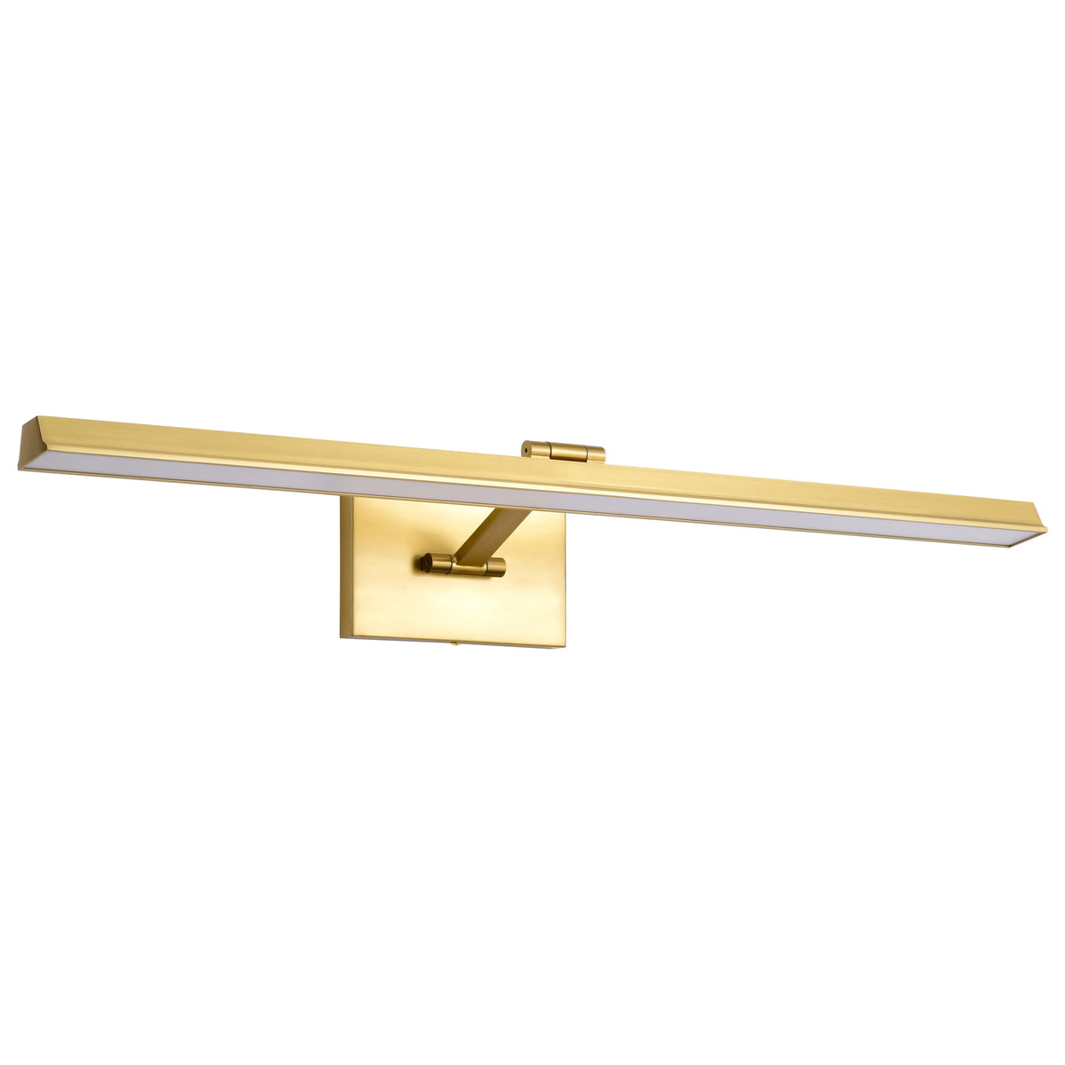 Hazel - 3 Foot LED Picture Light - 3 CCT Selectable - Vintage Brass Finish - Acrylic Lens