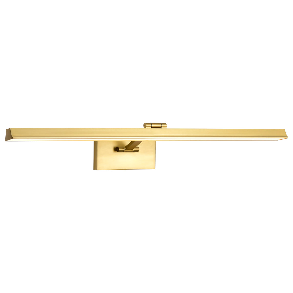 Hazel - 3 Foot LED Picture Light - 3 CCT Selectable - Vintage Brass Finish - Acrylic Lens