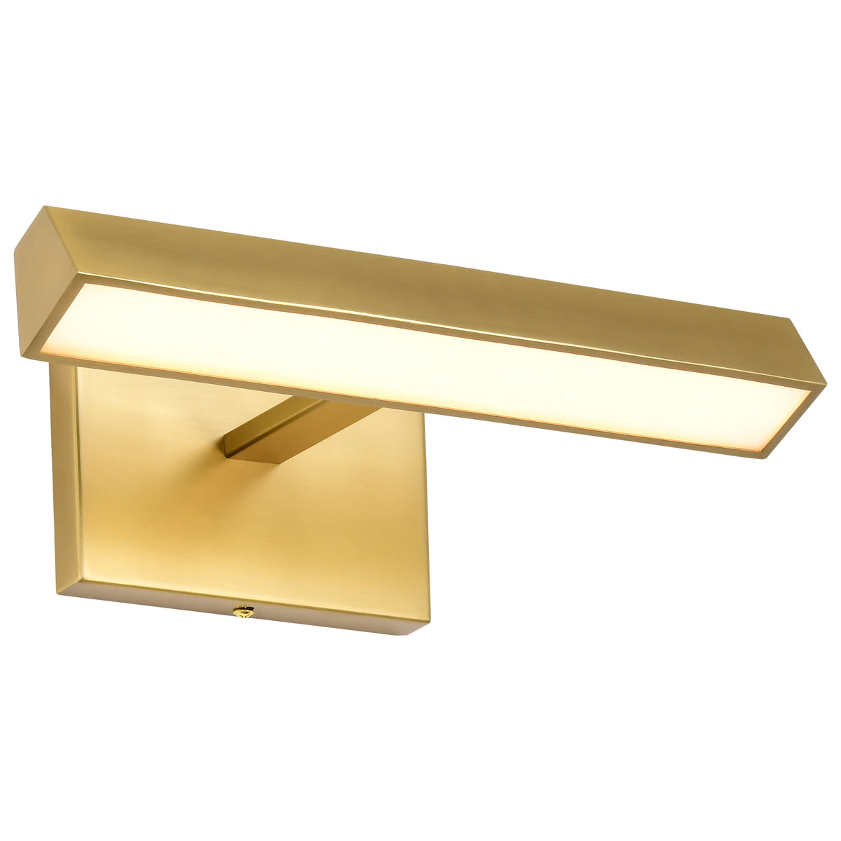 Mila - 1 Foot LED Picture Light - 3 CCT Selectable - Vintage Brass Finish - Acrylic Lens