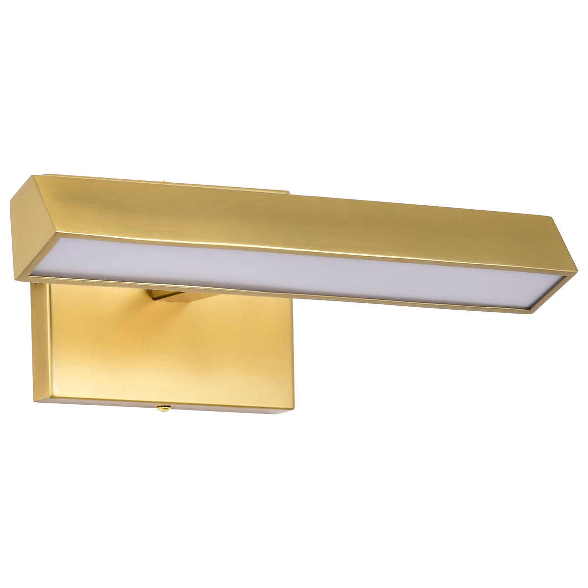 Mila - 1 Foot LED Picture Light - 3 CCT Selectable - Vintage Brass Finish - Acrylic Lens