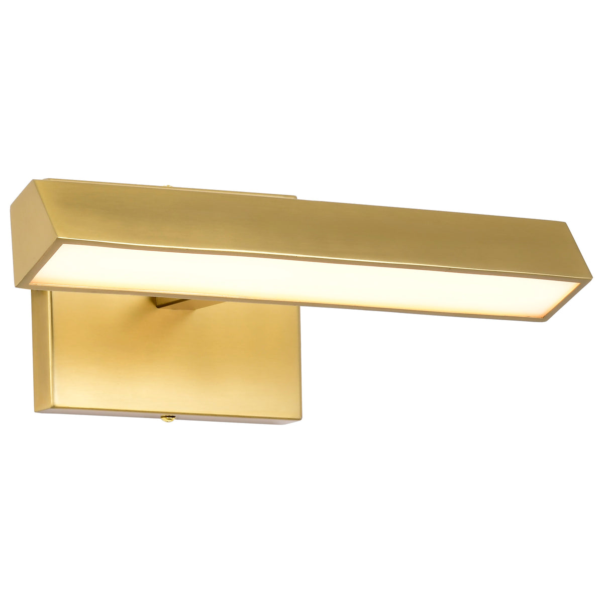 Mila - 1 Foot LED Picture Light - 3 CCT Selectable - Vintage Brass Finish - Acrylic Lens