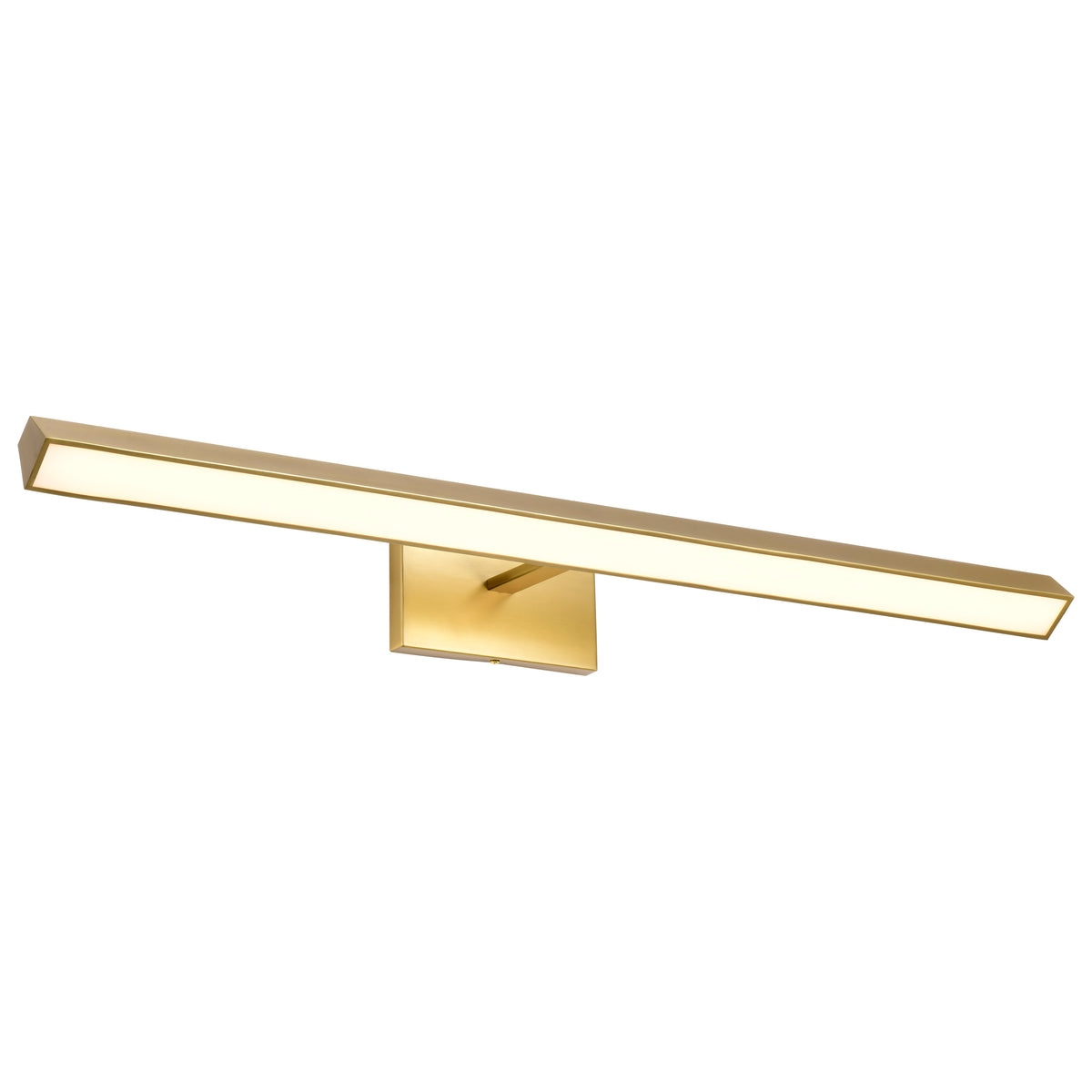 Mila - 3 Foot LED Picture Light - 3 CCT Selectable - Vintage Brass Finish - Acrylic Lens