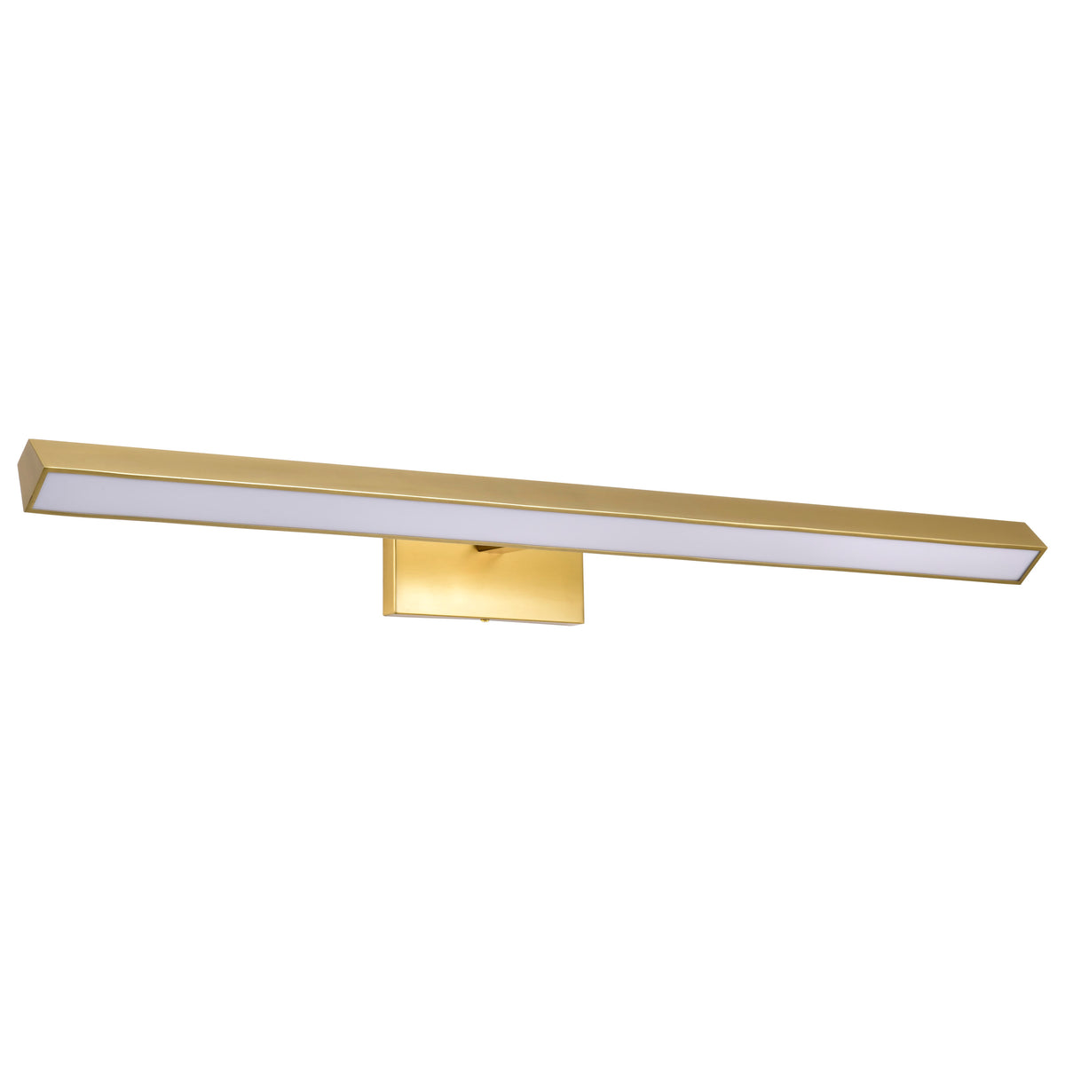 Mila - 3 Foot LED Picture Light - 3 CCT Selectable - Vintage Brass Finish - Acrylic Lens